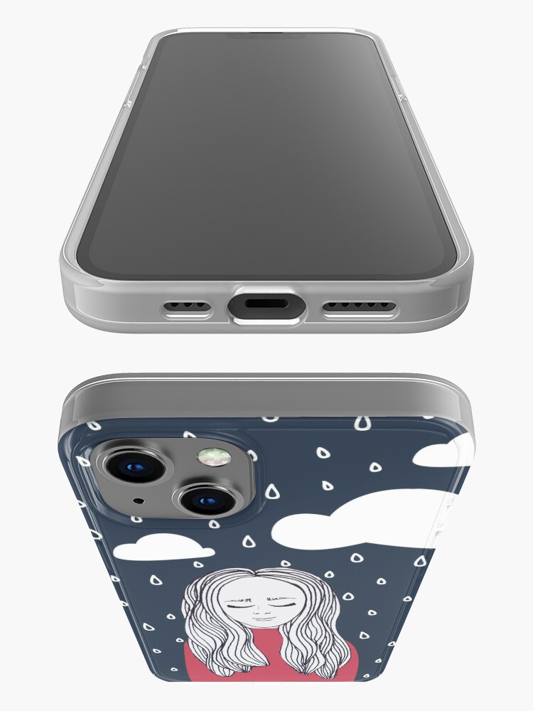 Alternate view of Happy girl in the rain iPhone Case