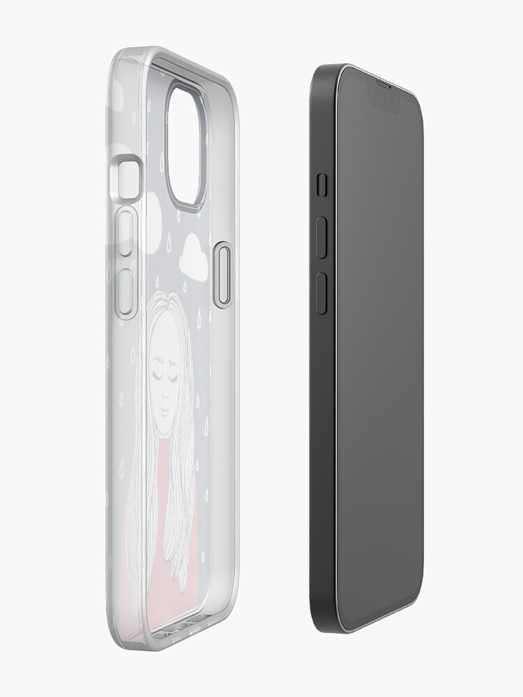 Alternate view of Happy girl in the rain iPhone Case