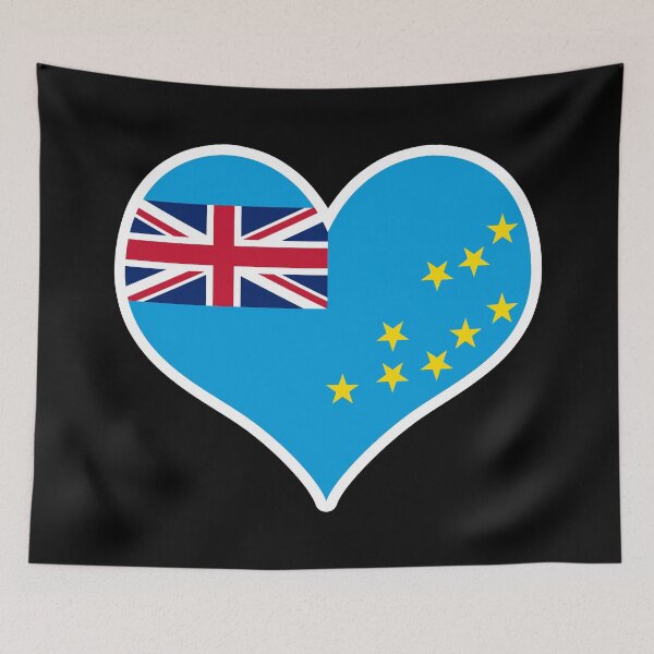 Item preview, Tuvalu Flag Heart designed and sold by PKHalford.