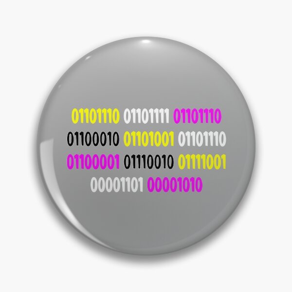 Item preview, Non-Binary In Binary - Flag Colours designed and sold by Mrspink16.