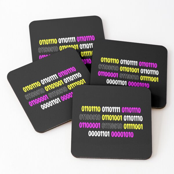 Item preview, Non-Binary In Binary - Flag Colours designed and sold by Mrspink16.