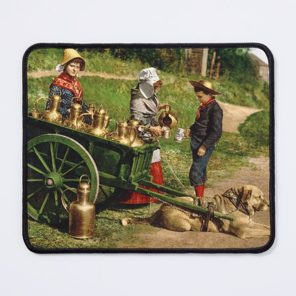 Item preview, Milk Sellers - Brussels Belgium - Circa 1890 Photochrom designed and sold by warishellstore.
