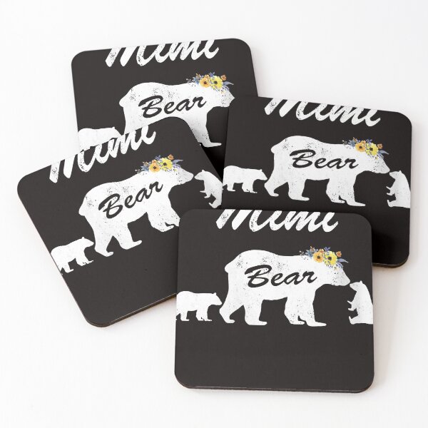 Item preview, Womens MiMi Bear Two Cubs Sunflower Mother Family Bear V-Neck T-Shirt designed and sold by DavidHazzi.