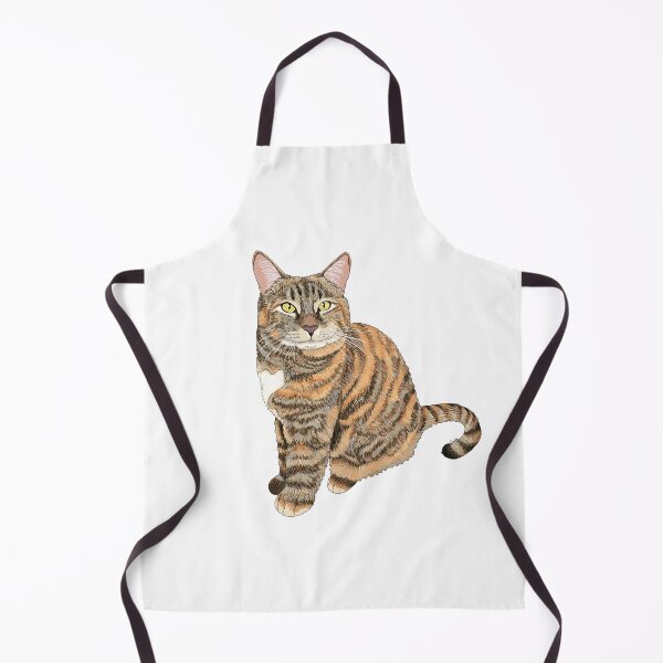 Item preview, Smug Tabby Cat - Tabby Cat Smiling - Tabby Kitty Smirk - White Background designed and sold by EcoElsa.