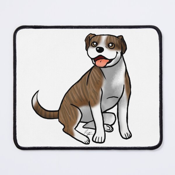 Item preview, Dog - American Pit Bull Terrier - Brindle and White designed and sold by Jennifer Stolzer.