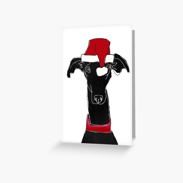 greyhound xmas Greeting Card