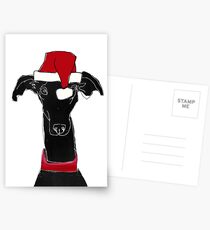 greyhound xmas Postcards