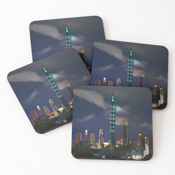 Item preview, Taipei 101 Taiwan Cartoonized City Skyline Design designed and sold by TheHappyK.
