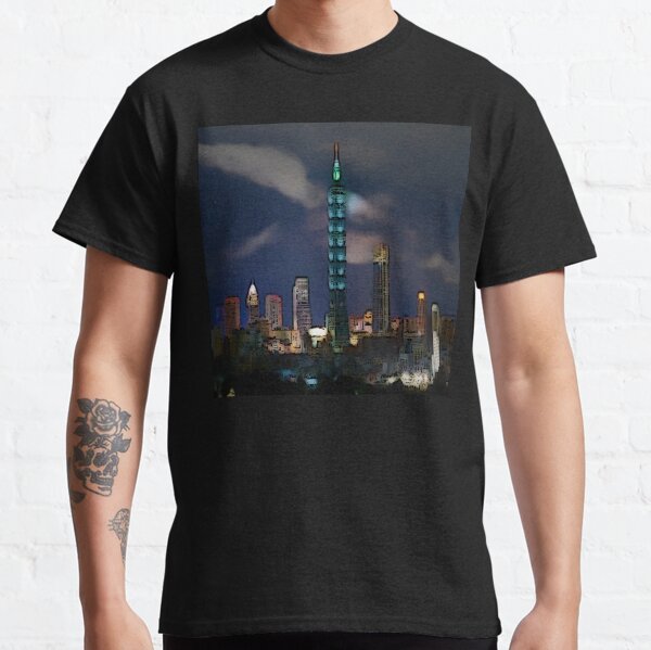 Item preview, Taipei 101 Taiwan Cartoonized City Skyline Design designed and sold by TheHappyK.
