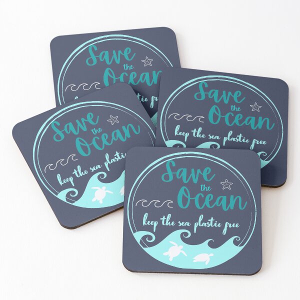 Item preview, Save the Ocean Keep the Sea Plastic Free Turtle Scene designed and sold by BlakefourDesign.