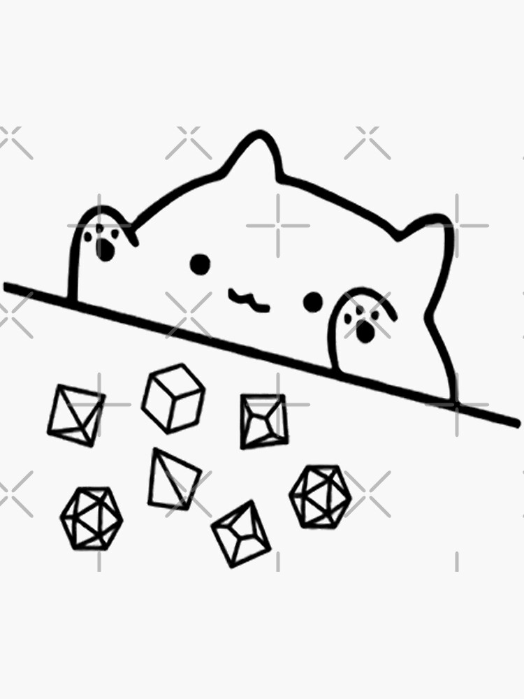 "Cat Throwing Dice" Sticker for Sale by alikoos | Redbubble