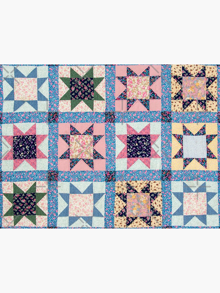 Thumbnail 3 of 3, Sticker, Vintage Quilt Pattern designed and sold by wapshop.
