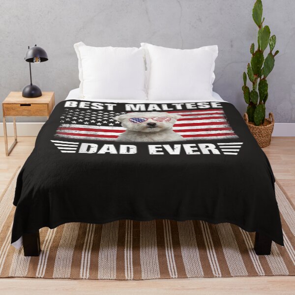 Item preview, American Flag Best Maltese Dad Ever Tee Dog Dad T-Shirt designed and sold by DorothyTurney.