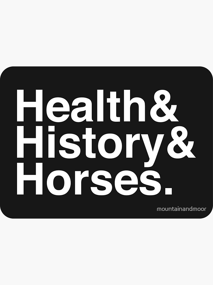 "Health, History, Horses Saratoga Springs, NY" Sticker for Sale by