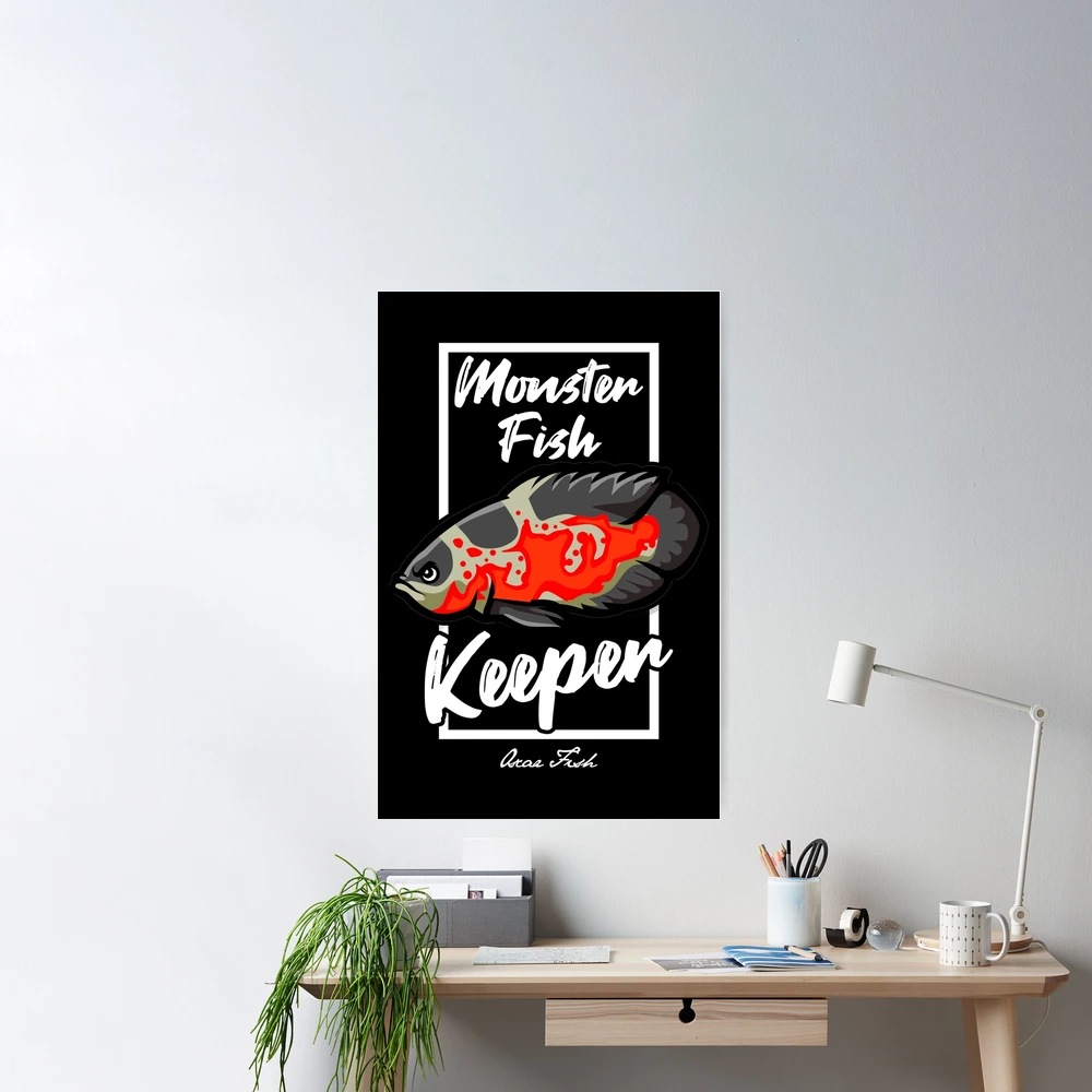 Funny Fish Keeper' Poster, picture, metal print, paint by