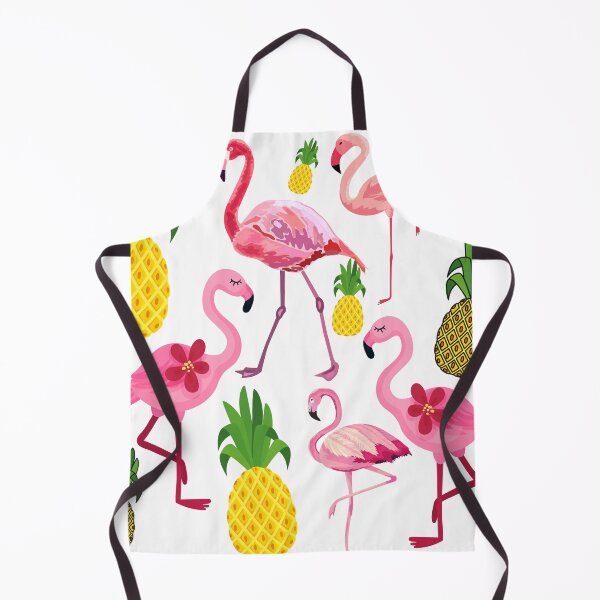 Item preview, flamingo and pineapple pattern designed and sold by BronikowskiART.
