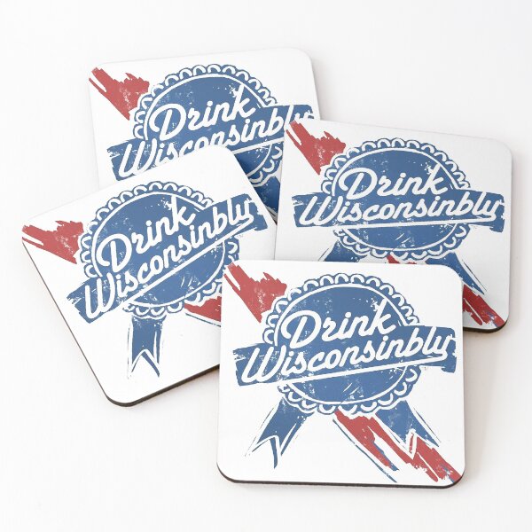 Item preview, Drink Wisconsinbly Retro Ribbon designed and sold by jamesputra55.
