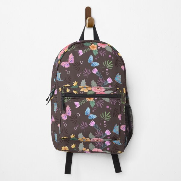 Item preview, Beautiful, Sophisticated, Floral Pattern with Butterflies on Black designed and sold by Jaydee001.