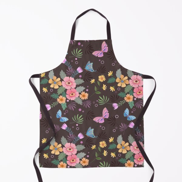 Item preview, Beautiful, Sophisticated, Floral Pattern with Butterflies on Black designed and sold by Jaydee001.
