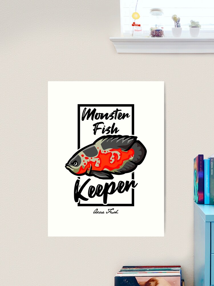 Monster Fish Keeper Oscar Fish Art Print for Sale by JRRTs