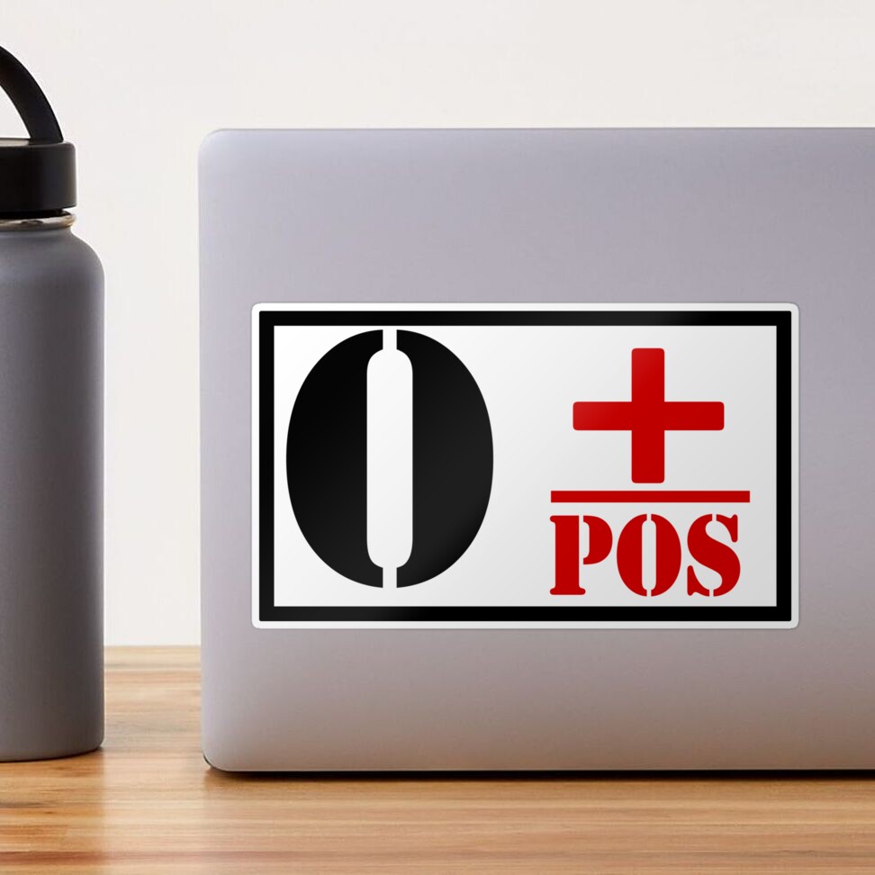 Blood Type O Positive Tag Sticker for Sale by Cestus