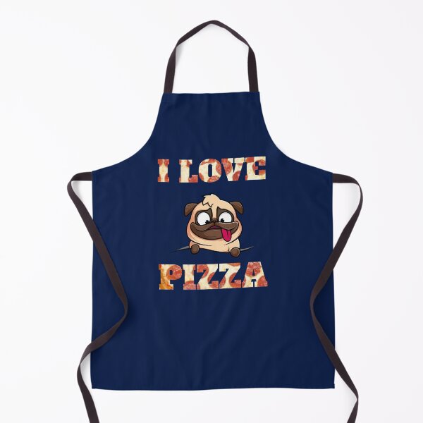 Item preview, I Love Pizza - Pizza Pug designed and sold by MugsAndDuds.