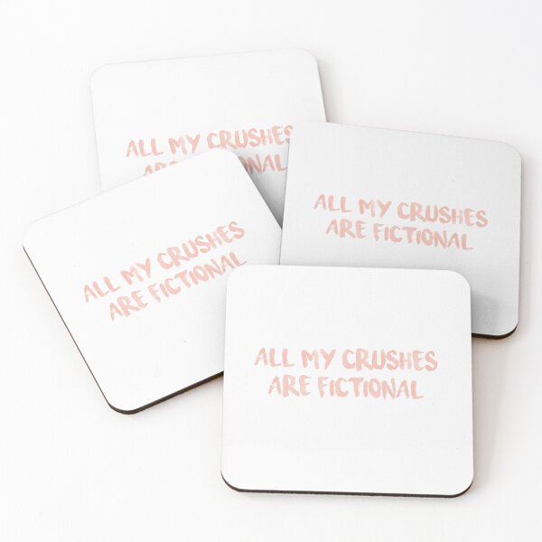 Item preview, All My Crushes Are Fictional pink paint version designed and sold by Shea Sketches.