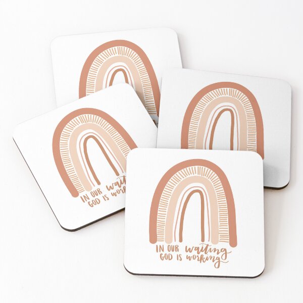 Item preview, in our waiting God is working christian quote boho rainbow designed and sold by ⋒ andie  noel.