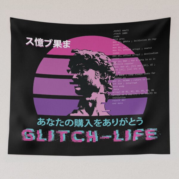 Item preview, Glitch Life Vaporwave Design designed and sold by DeYoungFashion.