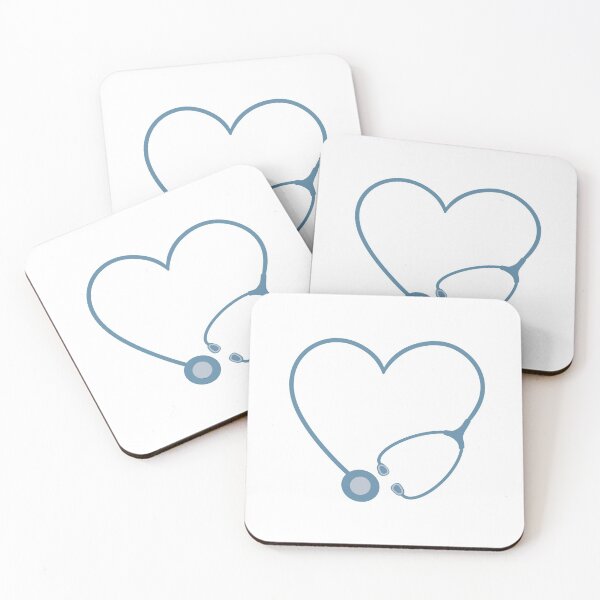 Item preview, MEDICAL - stethoscope heart blue designed and sold by Tia Blodgett.