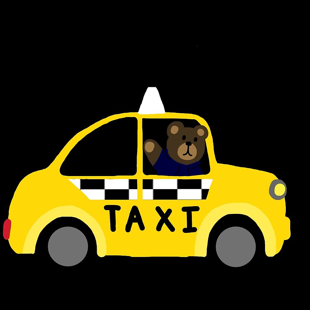 "Barnard Millie Bear Taxi in NYC" by chariclia04 Redbubble
