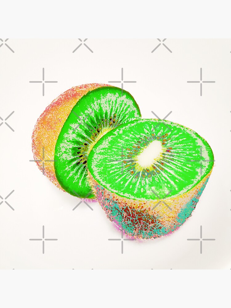 Kiwilicious - Neon Green Kiwi Fruit Photo Art by OneDayArt