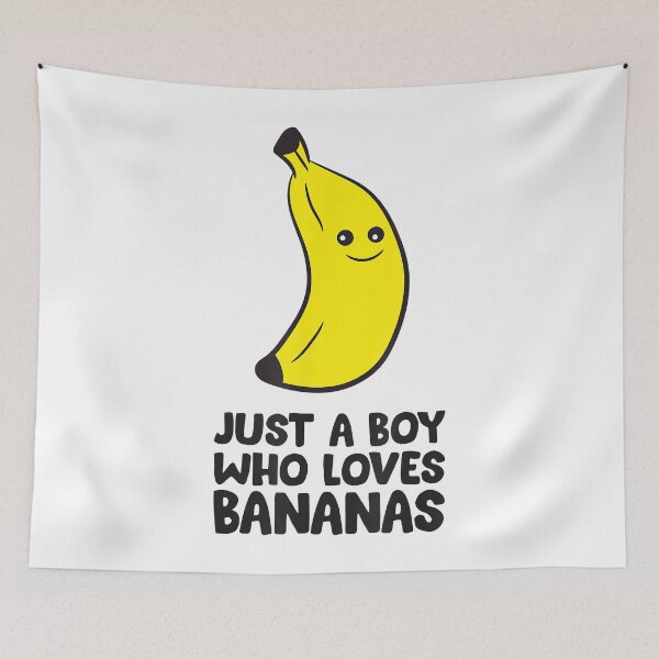 Item preview, Just a Boy Who Loves Bananas designed and sold by spherevilla.