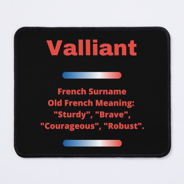 Item preview, Valliant Family Surname Meaning Red Text designed and sold by teewearstyle.