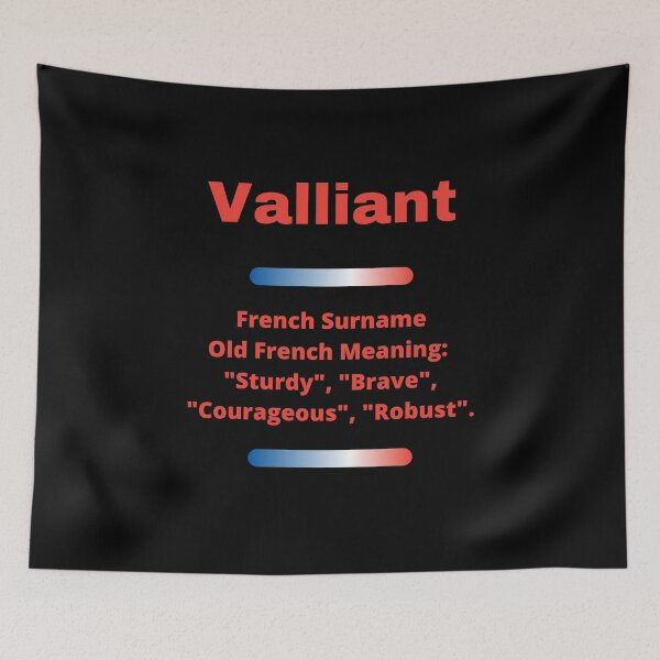Item preview, Valliant Family Surname Meaning Red Text designed and sold by teewearstyle.