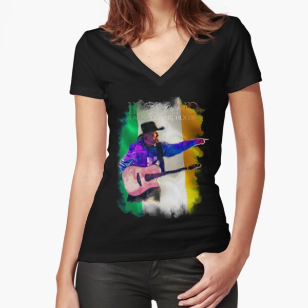 Garth Brooks Ireland I Am Coming Home Fitted V-Neck T-Shirt