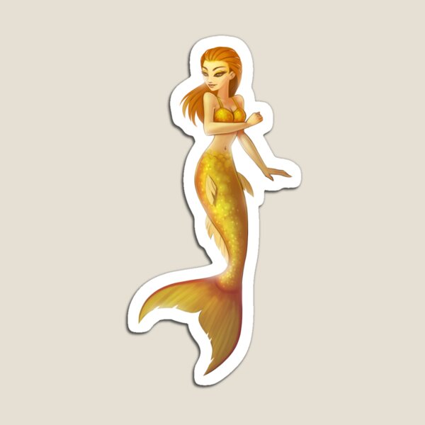 Goldfish Mermaid Magnet