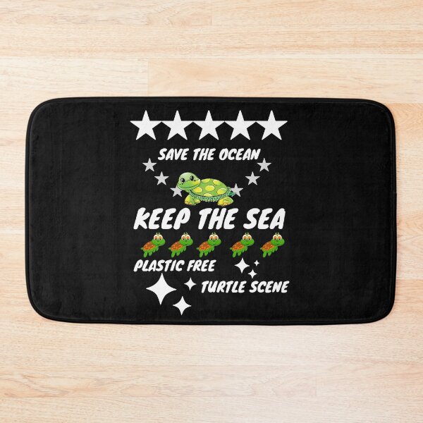 Item preview, Save The Ocean Keep the Sea Plastic Free Turtle Scene designed and sold by Med30.