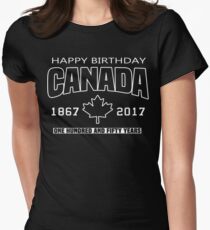 Happy Birthday Canada 150 Anniversary Women's Fitted T-Shirt