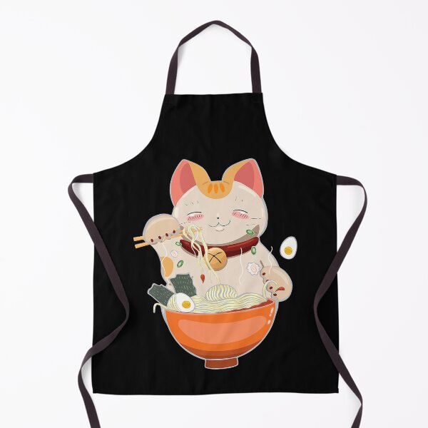 Aperçu de l'œuvre Ramen Cat Kawaii Anime Tee Japonais créée et vendue par MindiLevijoki.