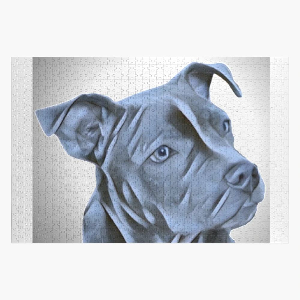 Pitbull art for PitBull terrier Lovers will love this beautiful painting of  this gentle breed Jigsaw Puzzle for Sale by switchbitch