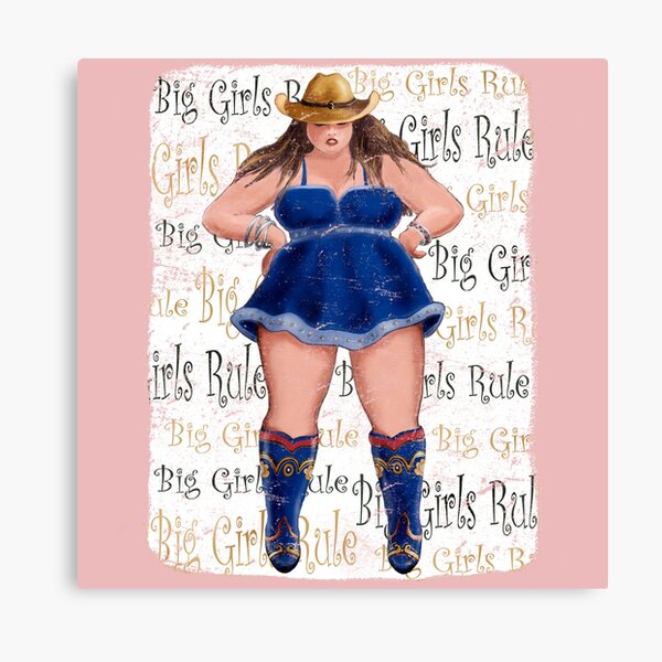 Big Girls Rule Cowgirl in Boots Canvas Print for Sale by Lyngianni Redbubble