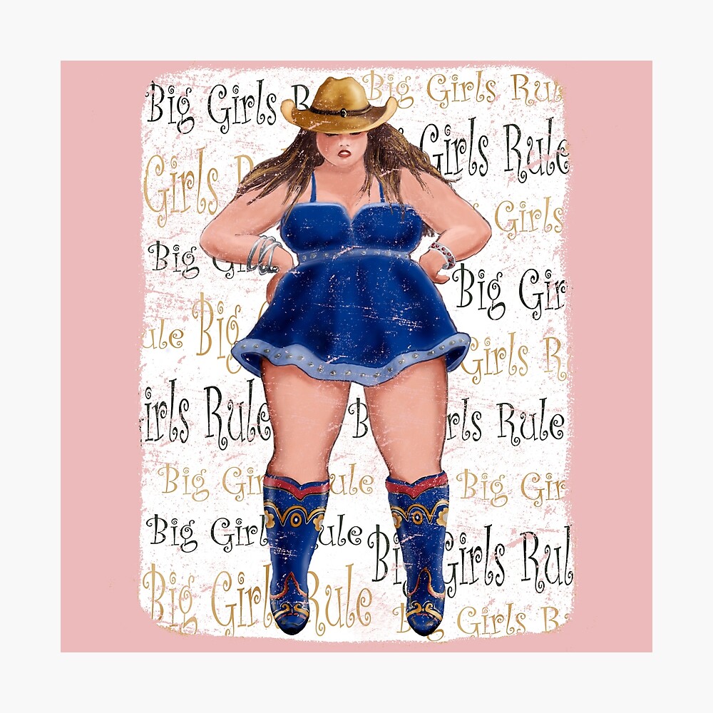 Póster «Big Girls a vaquera con botas» de Lyngianni | Redbubble