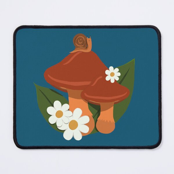 Item preview, Daisy Snail on a Mushroom - Blue designed and sold by doodlebelleart.