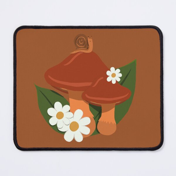 Item preview, Daisy Snail on a Mushroom - Brown designed and sold by doodlebelleart.