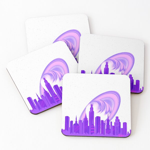 Item preview, Purple city in the galaxy  designed and sold by EGCreativeArt.