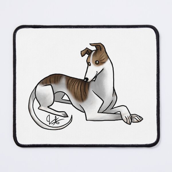Item preview, Dog - Greyhound - White and Brindle designed and sold by Jennifer Stolzer.