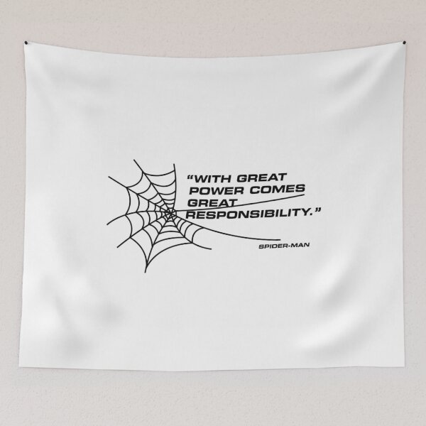 Item preview, With Great Power Comes Great Responsibility Spideman Web designed and sold by RolandKenneth.