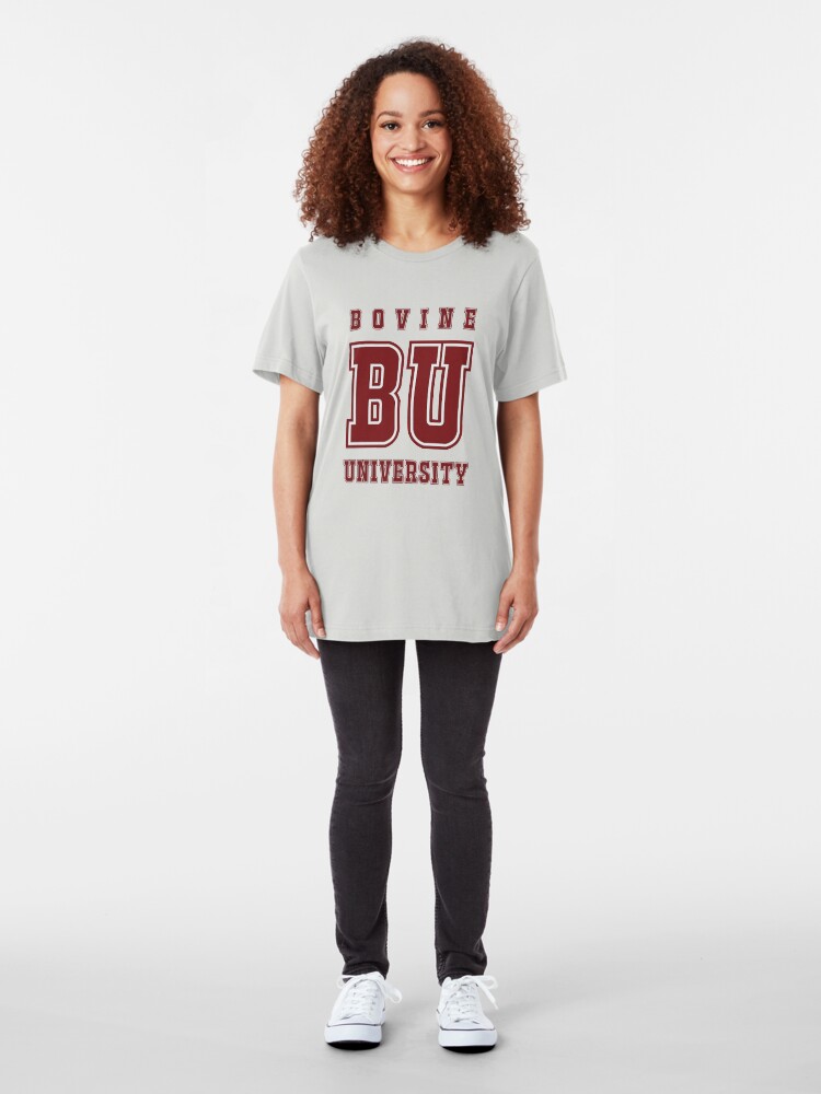 Alternate view of Bovine University - The Simpsons Slim Fit T-Shirt