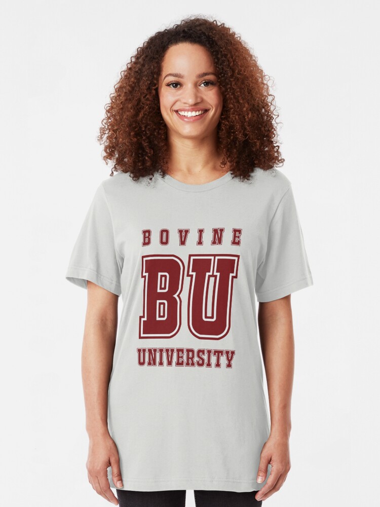 Alternate view of Bovine University - The Simpsons Slim Fit T-Shirt